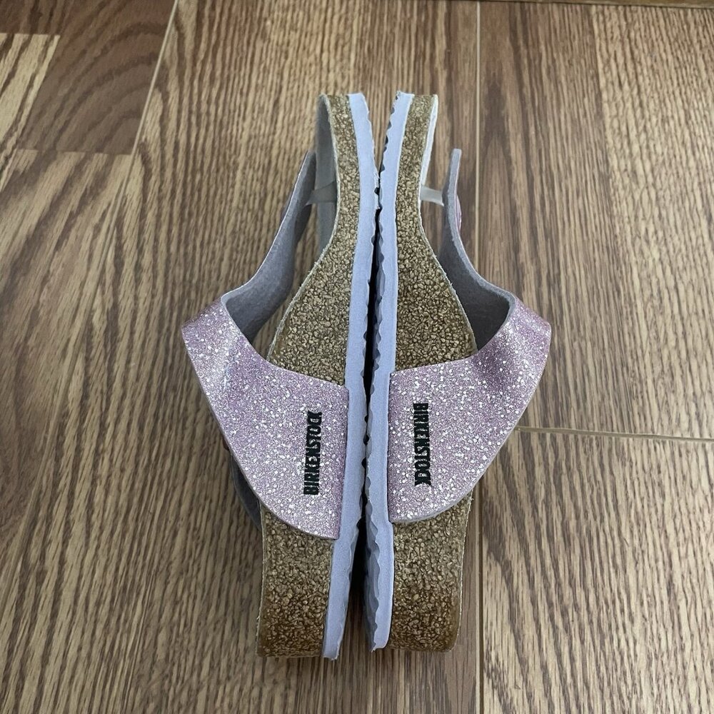 Birkenstock Youth Girls Size 34 US 3 Pink Cosmic Sparkle Old Rose Gizeh Sandals - Picture 10 of 11